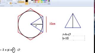 Calcular longitud de circunferencia inscrita en hexágono [upl. by Isador]