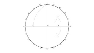 Icoságono regular inscrito en una circunferencia 20 lados [upl. by Eyanaj]
