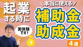 【実体験】起業するときに本当に使える補助金・助成金4選 [upl. by Eirrab219]