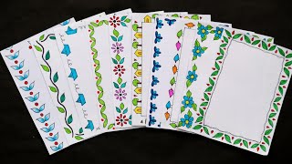 10 Border DesignsBorder Designs for School ProjectBorder Designs Patterns Easy [upl. by Liliane40]