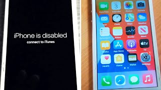 iPhone is Disabled Connect To iTunes iPhone 11 X SE 8 Plus 8 7 Plus 7 6S 6 5S 5 amp Earlier [upl. by Daughtry751]