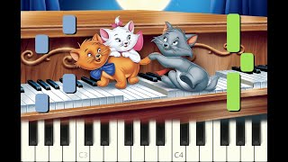 piano tutorial quotSCALES AND ARPEGGIOSquot from The Aristocats Disney with free sheet music [upl. by Lewendal862]