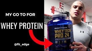 Vitamin Shoppe Bodytech Whey Tech Pro 24 Protein Powder Review [upl. by Olumor262]