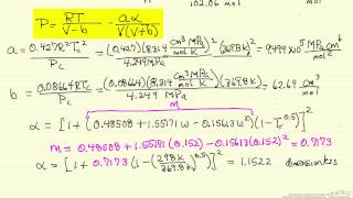 SRK Equation of State Example [upl. by Ahsekam]