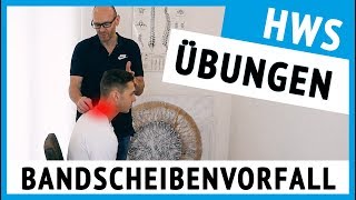 Bandscheibenvorfall HWS  3 Übungen für zu Hause sofort anwendbar [upl. by Tilney]