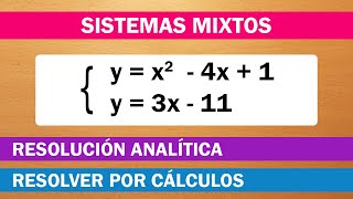 SISTEMAS MIXTOS  RESOLUCIÓN ANALÍTICA [upl. by Llorrad83]