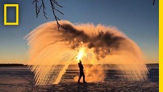 Here’s How Boiling Water Can Turn Into Ice  National Geographic [upl. by Enhpad]