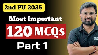 150 Most Important MCQ  Part 1  Mathematics 2nd PU Exam 2025 [upl. by Teirrah]