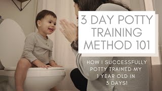 3 DAY POTTY TRAINING METHOD 101  How I Successfully Potty Trained My 1 Year Old in 3 Days [upl. by Farica]