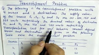 Lec34 Transshipment Problem In Hindi  Example and solutions  In Operation Research [upl. by Hawger]