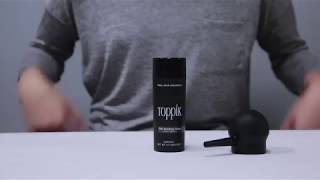 How to Use Toppik Applying Hair Fibers with Spray Applicator [upl. by Gnart]