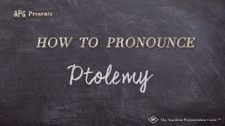 How to Pronounce Ptolemy Real Life Examples [upl. by Mavis]