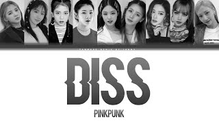 PINKPUNK  DISS if BLACKPINK debuted with 9 members Color Lyrics EngRomHan [upl. by Juta]