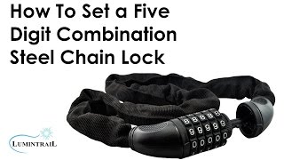 How To Set a Combination Bike Steel Chain Lock [upl. by Acinoed]