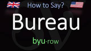 How to Pronounce Bureau CORRECTLY Meaning amp Pronunciation [upl. by Landan]