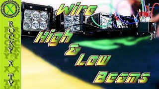 How To Wire High and Low Beam Lights [upl. by Mountfort167]