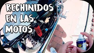 COMO QUITAR LOS RECHINIDOS DE LA MOTO  POSIBLES SOLUCIONES [upl. by Elleuqram]