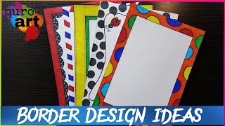 Border designs on paperBorder DesignsProject work DesignsBorders Design for School Project [upl. by Amelus]