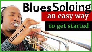 F Blues Soloing Using a Blues Melody  Jazz Trumpet Lesson [upl. by Brad]