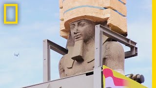 Giant Ramses II Statue Moved to Grand Egyptian Museum  National Geographic [upl. by Aviva]