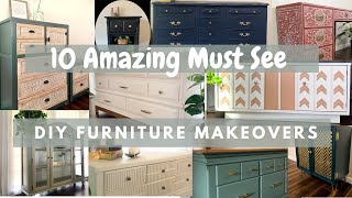 10 Amazing Furniture Makeovers  DIY Furniture Flip [upl. by Marabel]