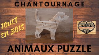 Chantournage  Jouet en Bois  Animaux Puzzle [upl. by Caines]