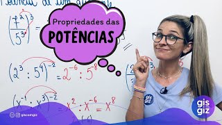 PROPRIEDADES das POTÊNCIAS \Prof Gis [upl. by Derek]