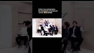 Lil Nas X was confused about choreography bts parkjimin [upl. by Alael74]