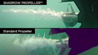 SHARROW PROPELLER™ vs Standard Stainless CAVITATION [upl. by Leumel]