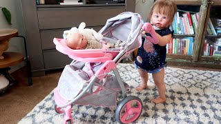 Reborn Baby Play Set Unboxing 2 in 1 Travel System [upl. by Follansbee]