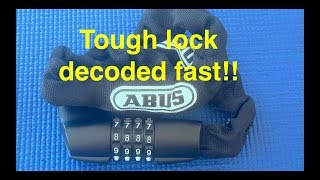 Picking 88 ABUS Tresor Chain Catena Combination 1385 bike lock revisited [upl. by Ardyth]