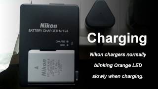 Nikon DSLR Battery Indication  Charging and Full Charge [upl. by Zildjian409]