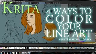 How to color your lineart in Krita [upl. by Boru]