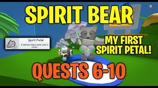 Spirit Bear Quests 610  My First Spirit Petal  Bee Swarm Simulator [upl. by Notslah]