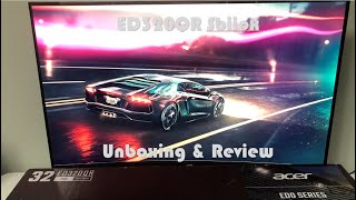 Acer 32quot Curved Gaming Monitor  ED320QR Sbiipx Unboxing amp Review [upl. by Yearwood525]