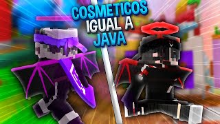 ✨ cosméticos animados Iguales que java 🍏 Minecraft Bedrock 116x [upl. by Etnohs830]