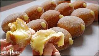 Melt In Your Mouth Vanilla Custard Cream Donuts Recipe [upl. by Elenore863]