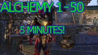 ESO HOW TO LEVEL ALCHEMY IN 5 MINUTES 150  Flames of Ambition [upl. by Aierb750]