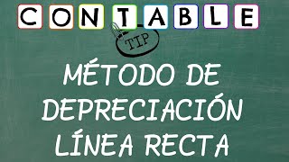 METODO DE DEPRECIACION LINEA RECTA [upl. by Earvin177]