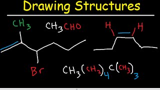 Organic Chemistry Drawing Structures  Bond Line Skeletal and Condensed Structural Formulas [upl. by Ecadnac]