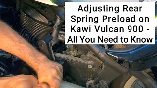 Rear Spring Preload on Kawasaki Vulcan 900  Stepbystep Instructions amp How it Works [upl. by Leunamesoj157]