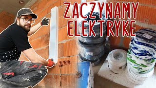 ZACZYNAMY INSTACJĘ ELEKTRYCZNĄ  puszki przewody bruzdowanie smart home🏡 [upl. by Jakob]