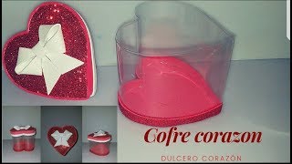 CAJA CORAZON con botella plástica  SAN VALENTIN [upl. by Yarled]