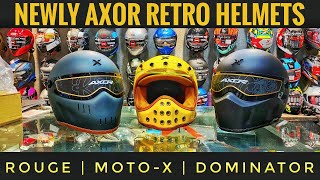 New Axor Retro Helmet  Axor MotoX  Axor Dominator  Axor Rouge  Axor Helmets  Detailed Review [upl. by Conan]