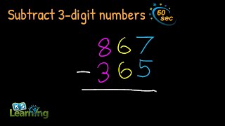 Subtract 3Digit Numbers No Borrowing  Example [upl. by Ruscio367]