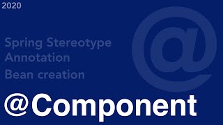 Java Annotations  Spring Annotation  Stereotype Annotation  Component [upl. by Nylyoj]