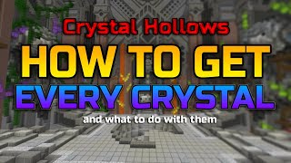 How To Get Every Crystal  Crystal Hollows Guide hypixel skyblock [upl. by Ennairda]