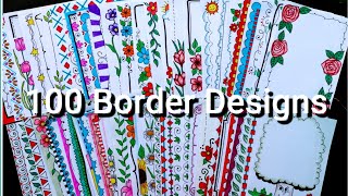 100 Border DesignsBorder Designs for Project File100 Quick and Easy Border Design ideas [upl. by Eterg]