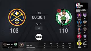 Denver Nuggets  Boston Celtics  NBA on ABC Live Scoreboard [upl. by Llerruj965]