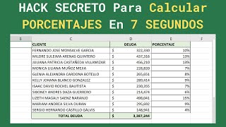 🤑 Como Calcular Porcentajes en EXCEL  Fácil y Rápido [upl. by Nyleuqcaj]